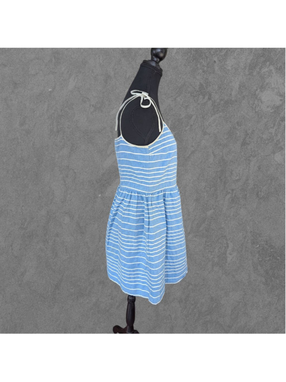 GAP | Blue & White Stripe Tie Strap Cotton Dress Size 6 - Picture 3 of 9